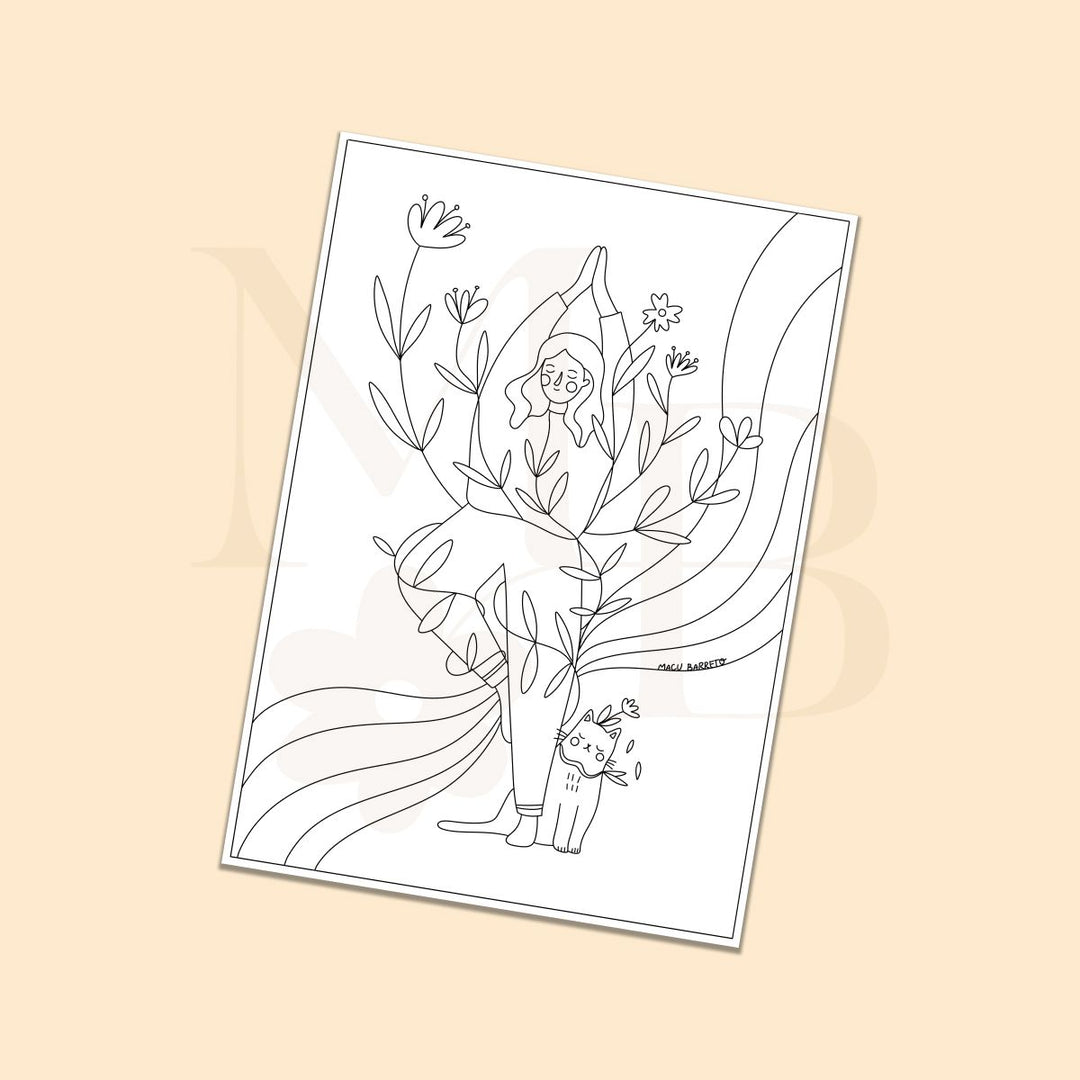 Coloring Page – Yoga Love