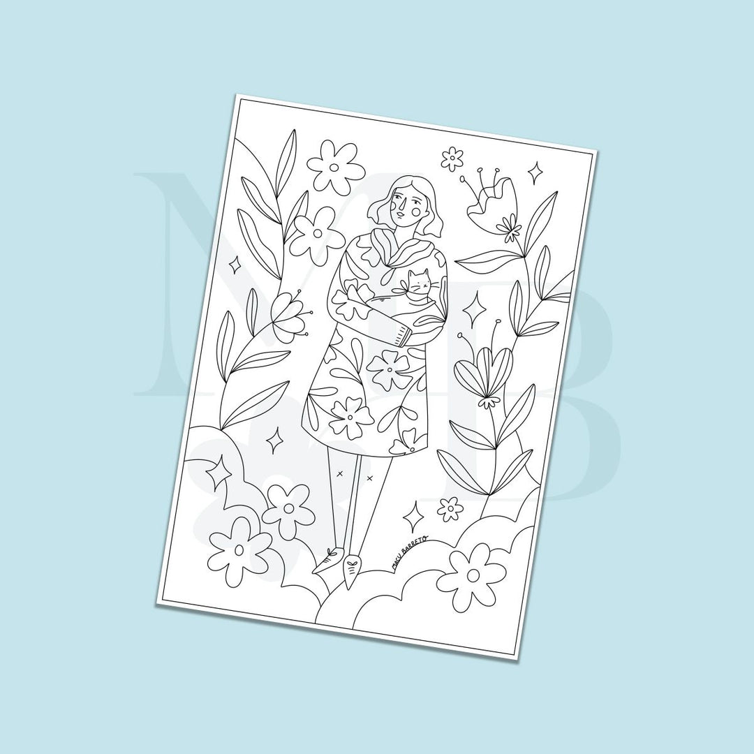 Coloring Page – Floral dream