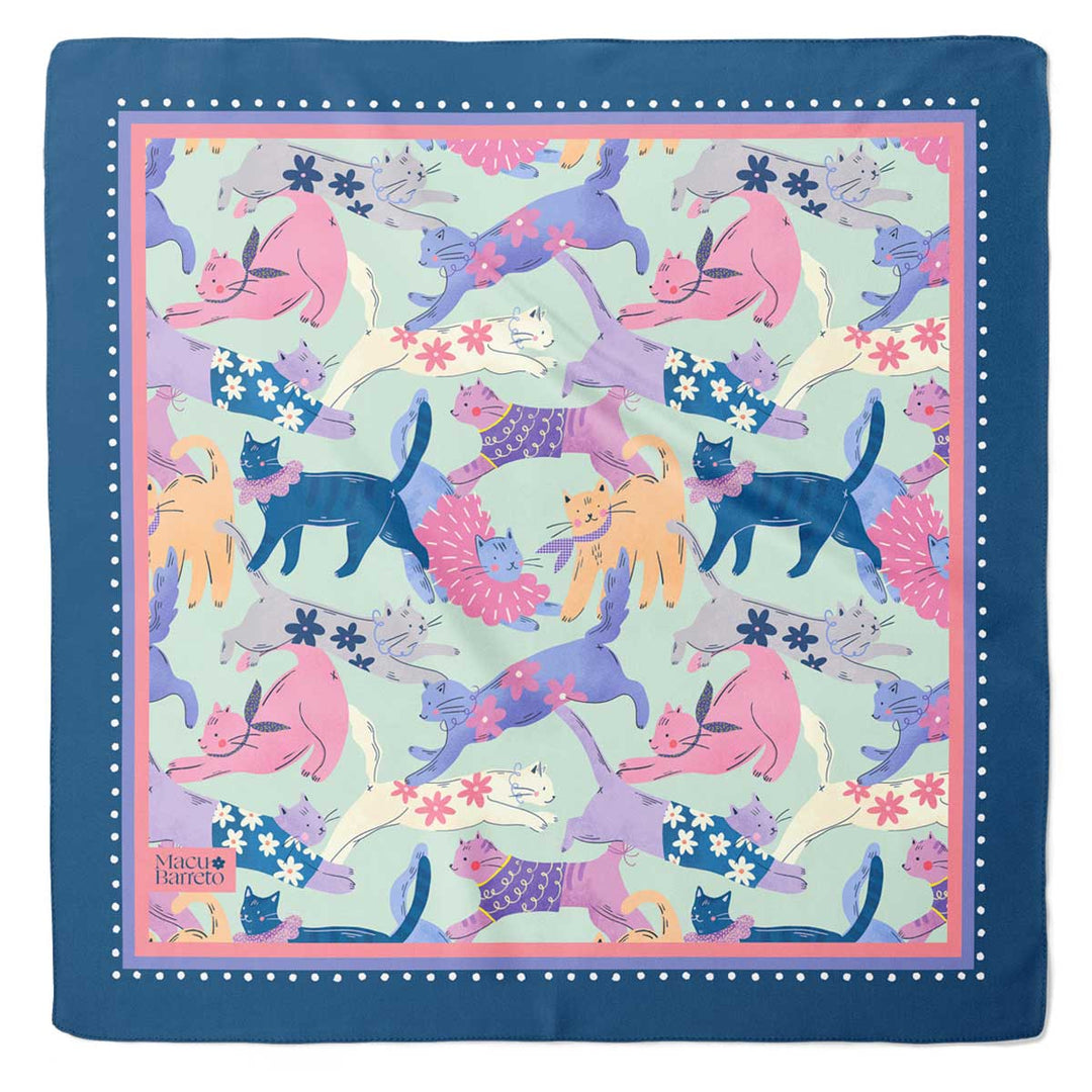 M Scarf – Pastel Cats